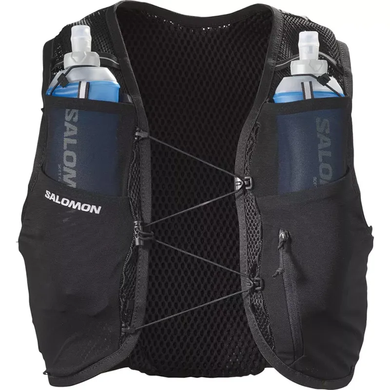 Salomon Active Skin 8 Unisex Vest with Flasks Black-1